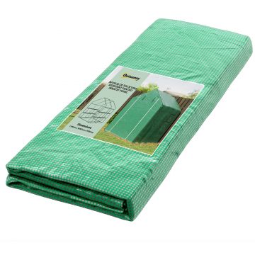 Outsunny Husa de Rezerva PE pentru Sera Calda 140x143x190cm cu Usa Rulabila Ferestre Plasa Verde | Aosom Romania