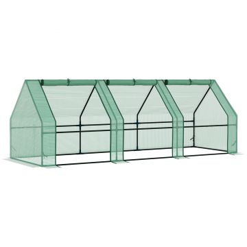Sera gradina cu prelata Outsunny 270x90x90cm, verde | Aosom Romania