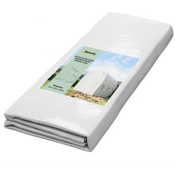 Outsunny Folie pentru Seră cu 12 Ferestre, Ușă Rulabilă și Margini Îngropate, 3x2x2 m, Alb | Aosom Romania